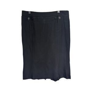 Club Monaco Women's Sz 6 Black Knee Length Pencil Skirt Virgin Wool Blend Office